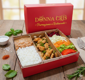 MARMITA PARA RESTAURANTE 19X15X5CM ANTIVAZAMENTO COM 3 BANDEJAS