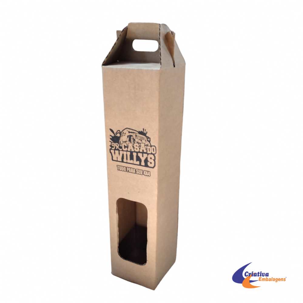 Caixa para cerveja 2 garrafas 17x8,5x25