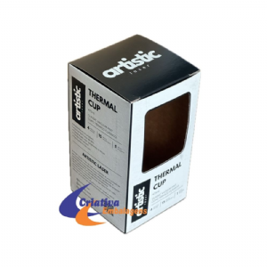 CAIXA PARA CANECA 10X10X12CM COM VISOR