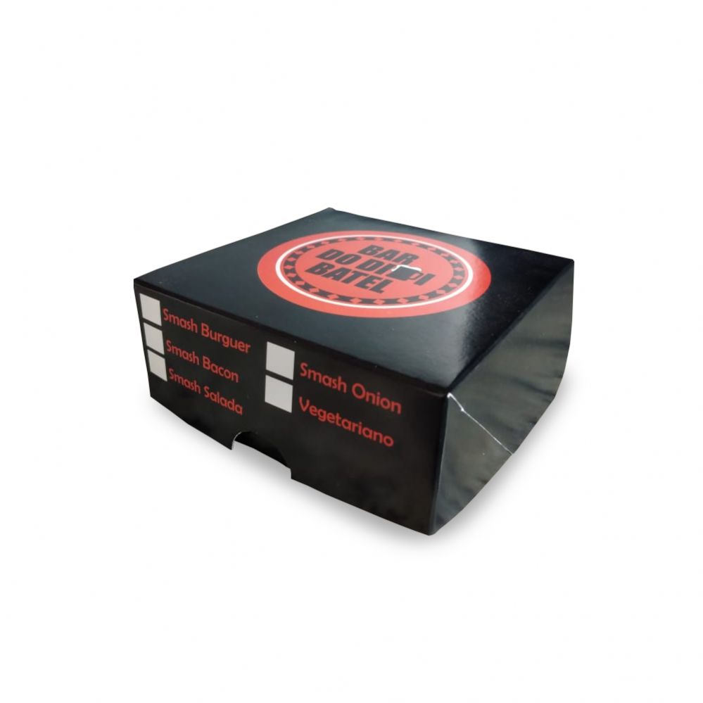 CAIXA 12X12X5CM - HAMB�RGUER/POR��O