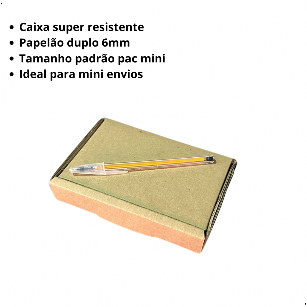 CAIXA PARA CORREIOS 16x11x3cm Pac mini - Pronta entrega