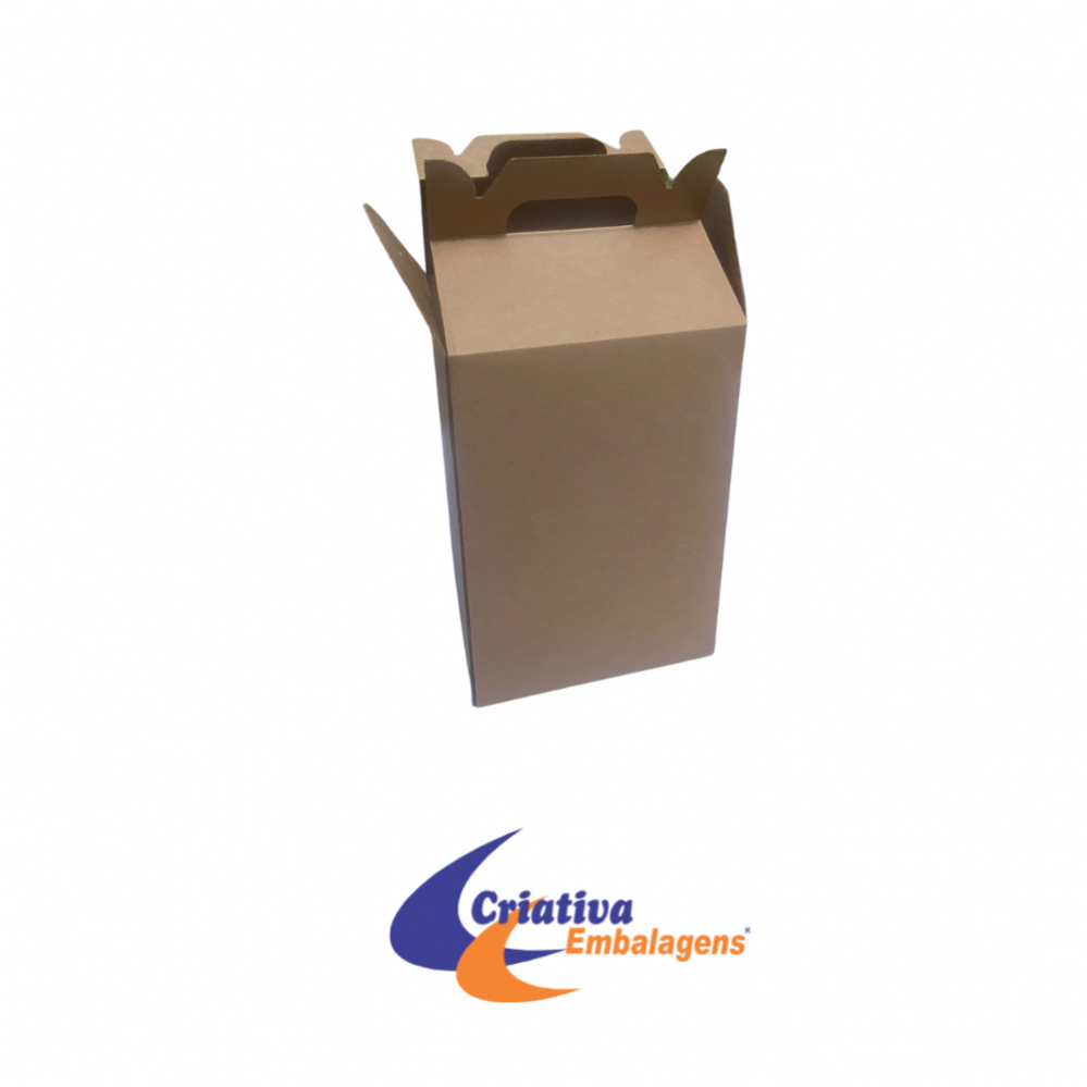 Caixa para cerveja 04 garrafas - 17x17x25cm