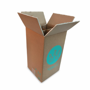 Caixa p/ vinho 4 garrafas 19x19x34cm - REFORADA