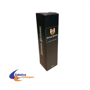 Embalagem para vinho 8,5x8,5x34cm - kit 100un personalizado
