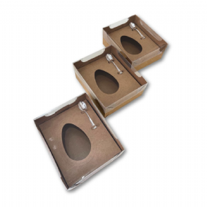 Caixa para ovo de colher 250g/350g/500g COM COLHER
