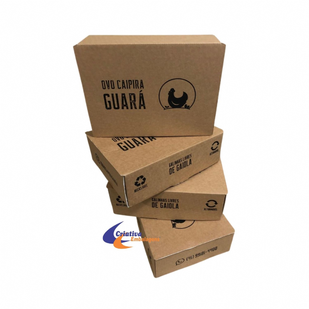 Caixa para 12und de ovos 24x18,5x8