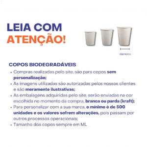 COPO DE PAPEL 250ML BRANCO - PRONTA ENTREGA
