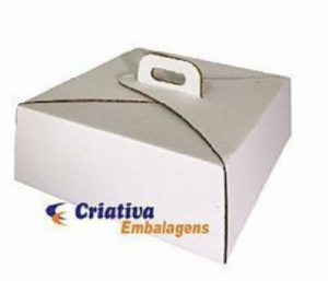 Caixa de bolo 33x33x12 com al�a