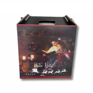 Cesta de natal 32x17x36cm micro