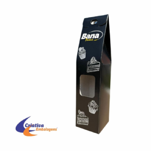 Caixa para 1 garrafa c/ visor 8x8x32cm