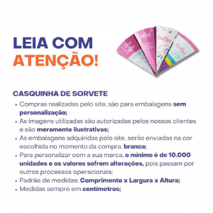 CASQUINHA DE SORVETE 5X10CM 10 MIL