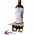 Caixa p/ vinho 1 garrafa 10x10x34cm c/ berço